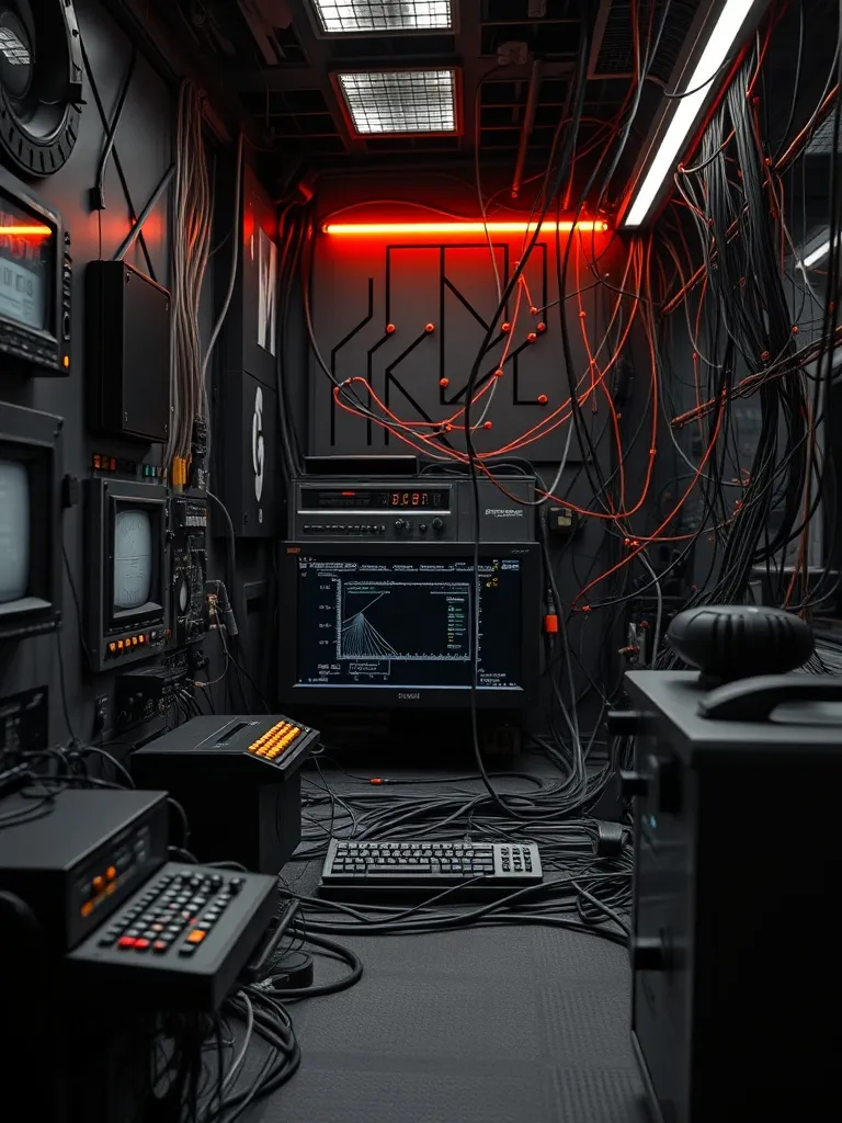 Vintage computing hardware mixed with modern neural network